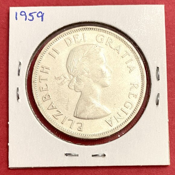Incredible 1959 Canada Uncirculated Silver $1 Dollar Coin! - Picture 3 of 14